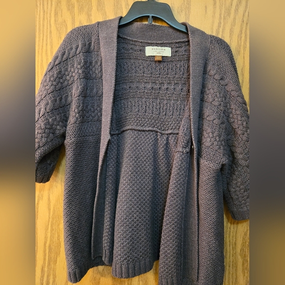Pretty gray open front cardigan with 3/4 sleeves. Great condition. - Picture 1 of 5